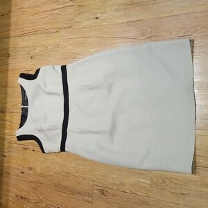 Evan Picone Black Label Black and Cream Midi Dress